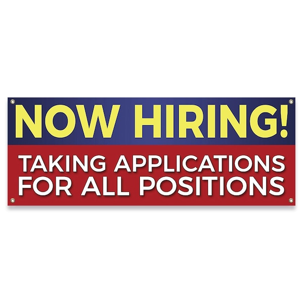 Signmission Now Hiring! Taking Applications for Positions Banner Concession Stand Food Truck Single Sided B-30116 - main